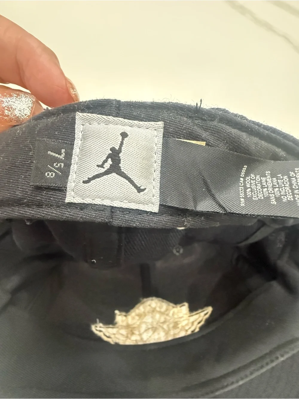 Jordan Men's Black Cap with Gold Embroidery